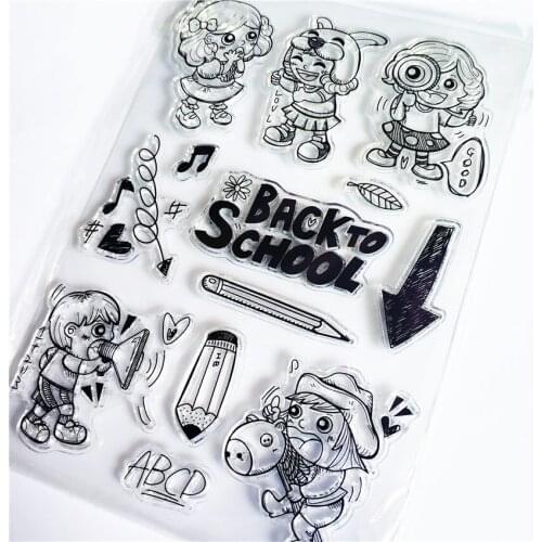 Hot selling pencil transparent clear stamp / silicone seal roller stamp DIY scrapbook album / card production