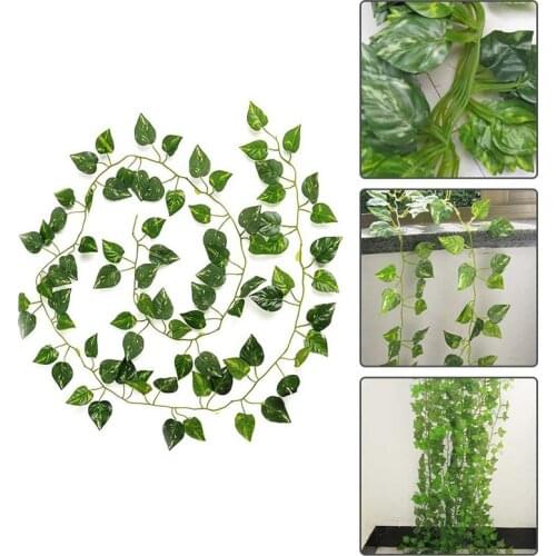 Simulation Rattan Plant Flower Artificial Fake Flower Hang Green flowers Living Room Wall Decoration Party Home Decor 1Pc