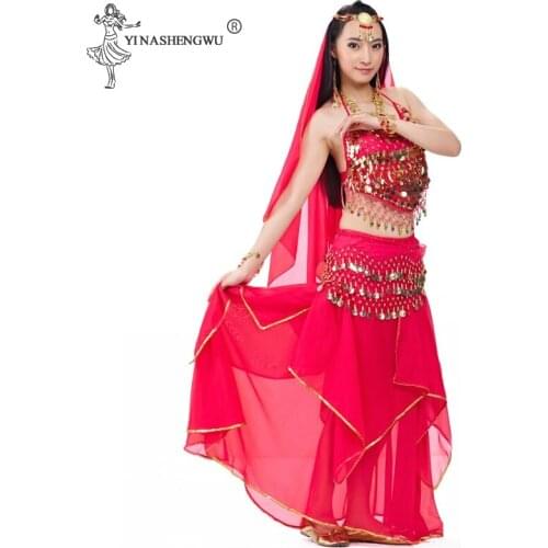 Belly Dancing Costume Sets Egyption Egypt Belly Dance Costume 5pcs/Set Bollywood Costume Indian Dress Bellydance Dress ForWomen