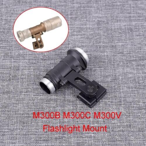 Flashlight Mount Fit For M300B M300C M300V Series For ARC Helmet Rail Intergrated Flashlight Mount