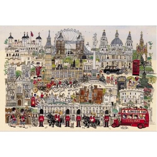 Freehand London Wooden Puzzle 1000 Piece Puzzle Adult Kids Educational Intellectual Decompressing Family Children Puzzles Game