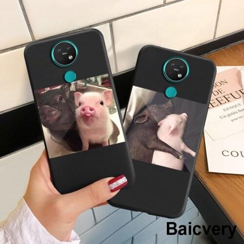 Soft Silicone Printed Cell Phone Case Cover for Nokia 7.2 6.2 TA-1196 TA-1181 TA-1178 TA-1193 Back Cover Cute Cartoon Piggy Case