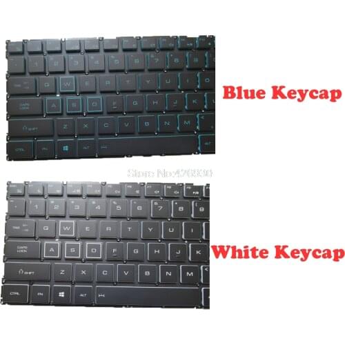 Laptop White / Blue Keycap Keyboard For LG 15G870 15GD870 LG15G87 English US NO Frame & Backlit