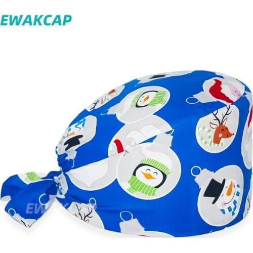 New Scrub Hat Working Surgicals Cap Adjustable Anime Printed Pet Lab Dentist Nurse Clinic Scrubs Caps Wholesale