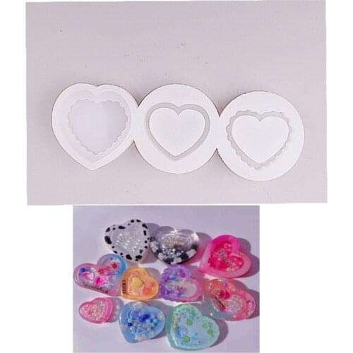 Quicksand Heart Shape Resin Shaker Mold Crafts Ornaments for Decoration Gifts to your Classmates Family and Friends