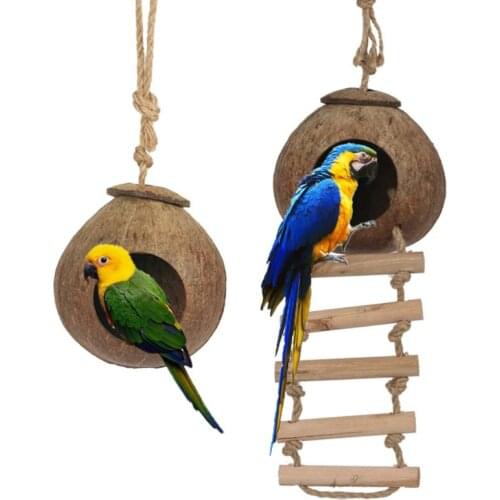 Coconut Shell Bird House Tiger Skin Pearl Bird Parrot Nest Nest Warm Anti-bite Bird Nest