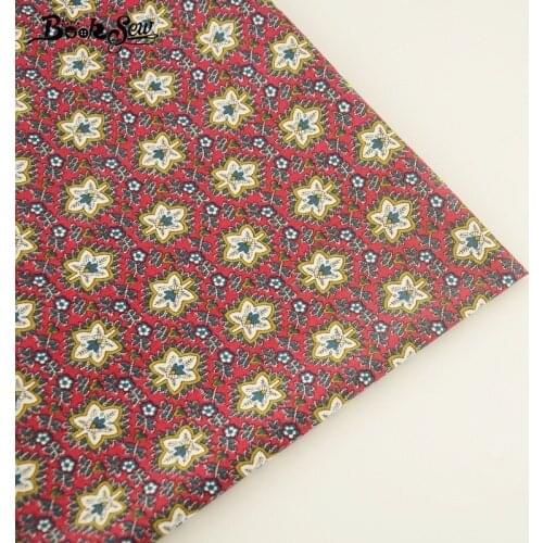 Booksew 100% Cotton Poplin Fabric Printed Flower Design Home Textile Tissue Sewing For Dress Clothing Craft Scrapbooking Shirt
