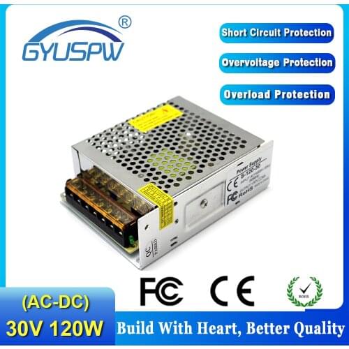 Universal 30V 4A 120w Switching Power Supply For Led Lights CNC CCTV Motor 110V 220V ac to dc30V regulated switch Power Supplies