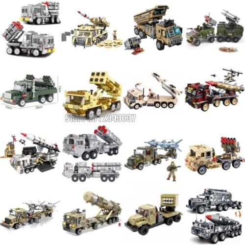 Military Ww2 Army Un Assault Armoured Vehicle Tank Helicopter Missile Truck Building Block Toy