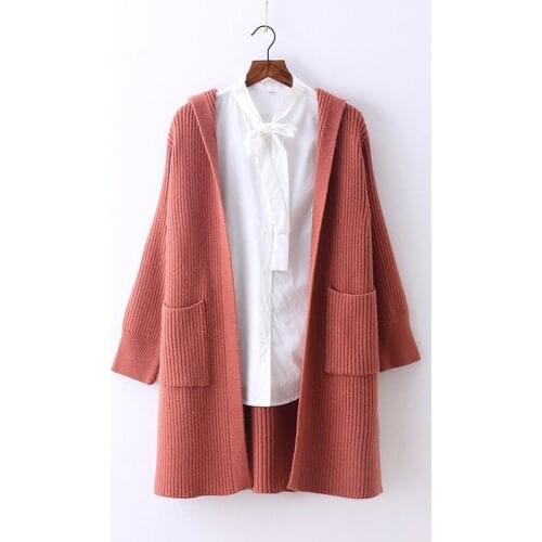 2018 Full Real Jumper Blusas De Inverno Feminina Korean And Winter New Long Hat Knitting Cardigan Sweater Loose Coat Woman Tide