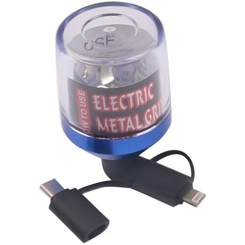 1Pieces Electric Tobacco Herb Grinder Portable Aluminum Smoking Set Electronic Mills Two-connector Suit for Android Apple Phone