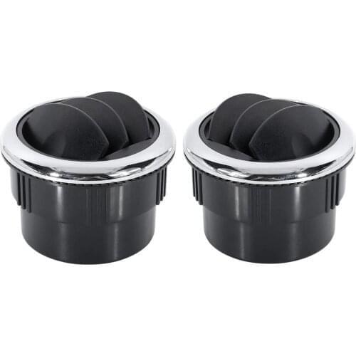 2Pcs Universal Side Roof Round Louvered Air Conditioning Outlet for RV Bus Coach 75mm 2.95 inch A/C Air Vent Deflector