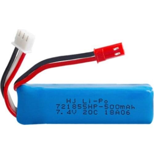 7.4v 500mAh Lipo Battery for WLtoys A202 A212 A222 A232 A242 A252 4WD RC Car Spare Parts 2s 7.4V 721855HP rc toys Battery