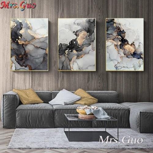 5D Diy Diamond Painting Gold Black Marble Modern Abstract Wall Art Cross Stitch Diamond Embroidery Mosaic Kits Christmas Gift