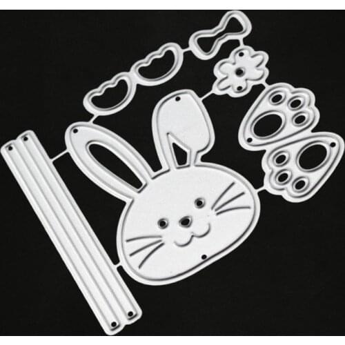 Bow Rabbit Metal Cutting Dies Stencil Scrapbooking DIY Album Stamp Paper Card Embossing Decor Craft