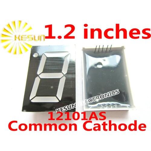 FREE SHIPPING 10PCS x 1.2 inches Red 12101AS 12101BS Common Cathode/Anode Single Digital Tube LED Display Module
