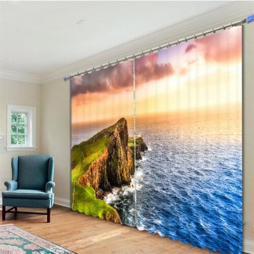 Customized Scenery Luxury 3D Blackout Window Curtain Drapes For Living room Bed room Hotel Wall Tapestry Cortinas