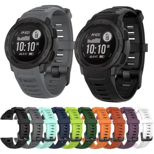 For Garmin Instinct Straps, Soft Silicone Watch Bands for Garmin Instinct Smart Watch