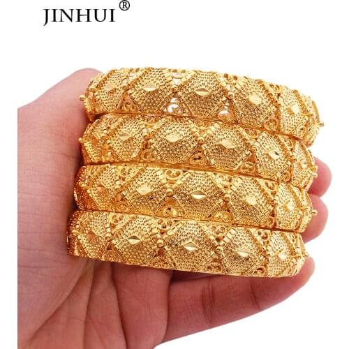 Dubai 24k Gold plated bangles jewelry African for women wedding Bracelets on hand gifts bangle can open bracelet accessories