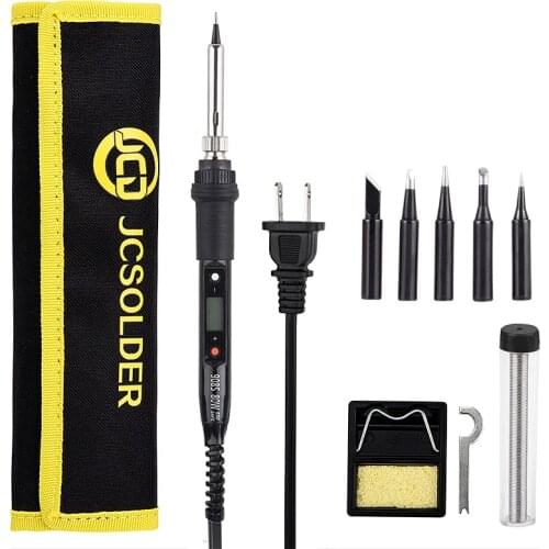 Electric Soldering Iron Kit 80W 220V LCD Welding Soldering Tips Wires Adjustable Temperature Solder Iron Kit Hand Tools 908S