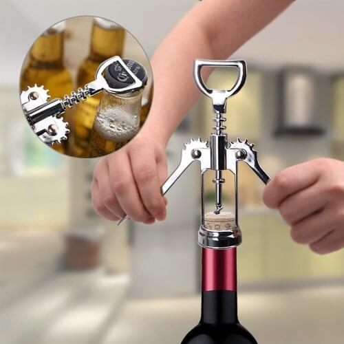 HILIFE Beer Cap Opener Kitchen Accessories Creative Corkscrew Useful Wine Bottle Opener Multifunctional Metal Bar Tool