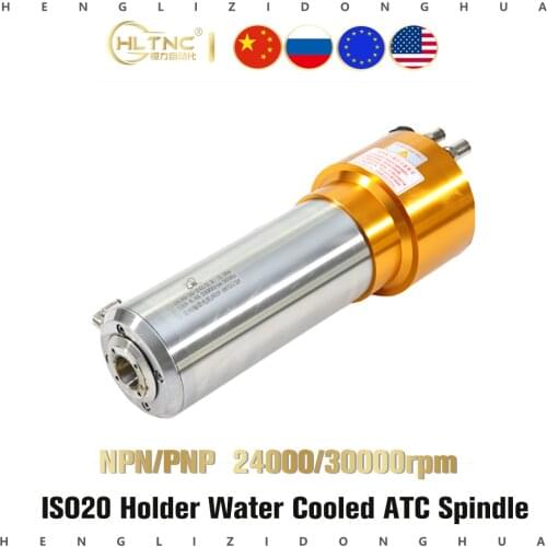 HQD ATC 2.2kw spindle GDL80-20-24z/2.2 ISO20 holder water-cooled automatic tool spindle GDL80-20-30z/2.2 for metal processing
