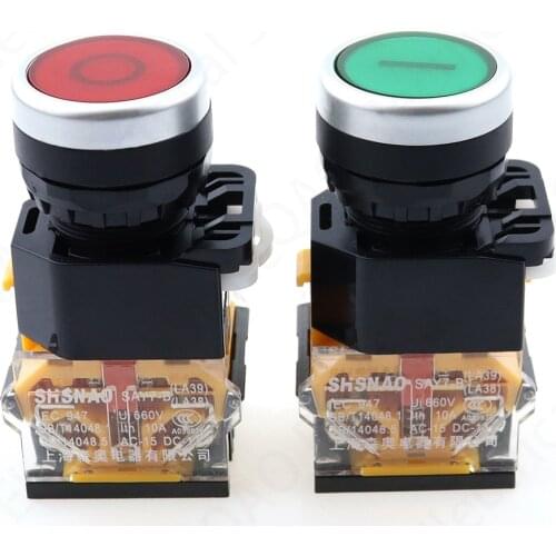 LA38 Momentary Push button switch Round 22mm Flat Click Switches Industrial equipment Electrical Equipment Supplies