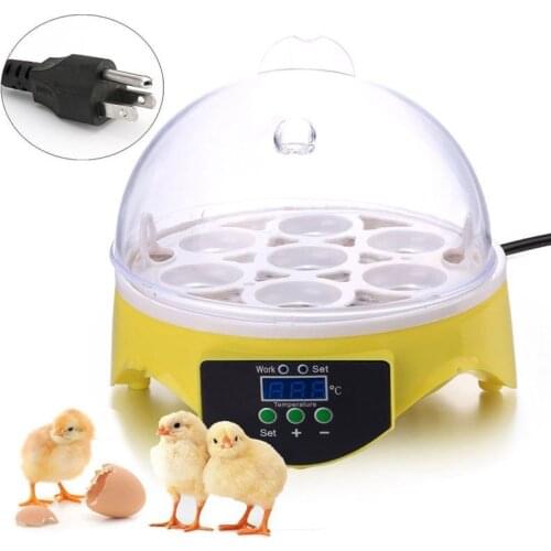 Mini 7 Egg Incubator Poultry Incubator Brooder Digital Temperature Hatchery Egg Incubator Hatcher Chicken Duck Bird Pigeon EU