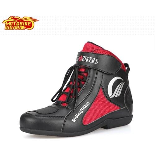 Motorcycle Riding Boot Motorbike Spring Summer Anti-Fall Anti-Skid Protection Shoes Motocross Road Off-Road Racing Mens Shoes