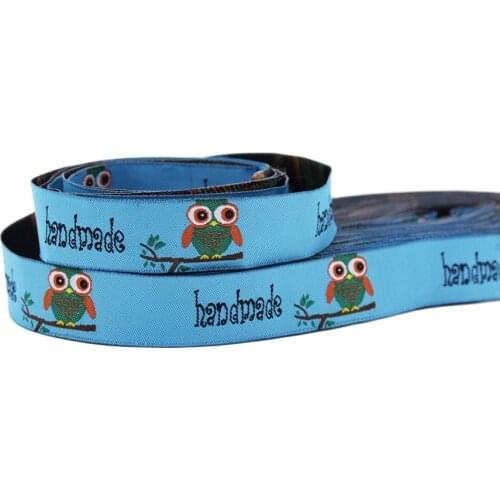 New Arriva 10yards 5/8" Handmade Jacquard OWL Ribbon OWL Grosgrain Ribbons Sewing Tape Decoration DIY Sewing All For Wedding