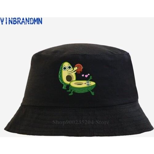 New summer Avocado birth Fishing hats Cute Fruit Avocado Love sun hats kawaii mother baby pregnancy Avocado casual bucket hats