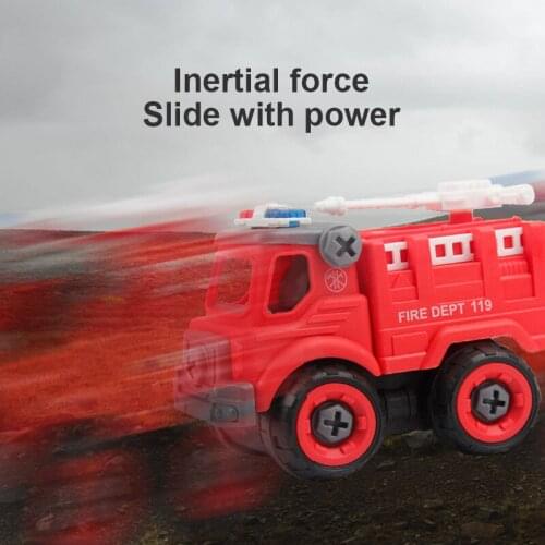 New Children Disassembling Toy Car Project Sanitation Car DIY Detachable Assembly Sliding Boy Toy Fun Interactive Christmas Gift