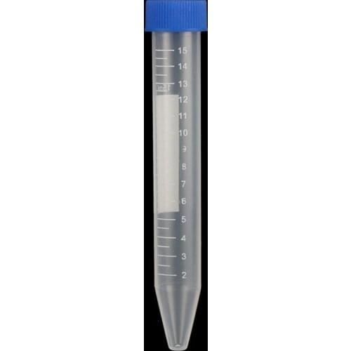 5Pcs 15ml Transparent Centrifuge Tube with Scale Screw Cap Cone Bottom Centrifugal Tube Free-standing Laboratory Vial Container
