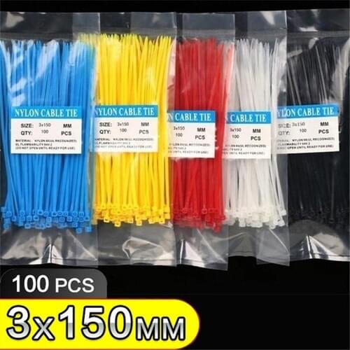Self-locking Cable Tie Nylon Cable Ties Plastic Cable Ties Acid Corrosion Resistant Insulated Cable Ties Multi-color Optional