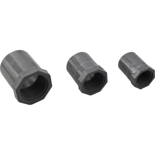 Grey ID 20/25/32mm To 1/2" 3/4" 1" Female Thread PVC Water Pipe Connector Garden Agriculture Irrigation Tube Pipe Repair Adapter