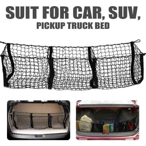 Car Trunk Net Bag Three Grid Luggage Three-Dimensional Net Pocket