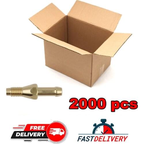2000 pcs Hose Barb x M6 Male Metric Thread Brass Barbed Pipe Fitting Coupler Connector Adapter For Fuel Gas Water