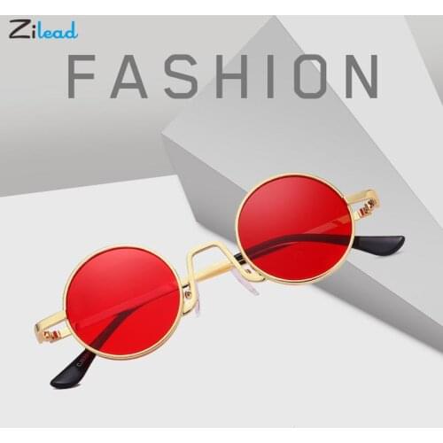 Zilead Retro Small Round Sunglasses Classic Brand Design Women Sun Glasses Colorful Lens Shades Eyeglasses UV400 Oculos de sol