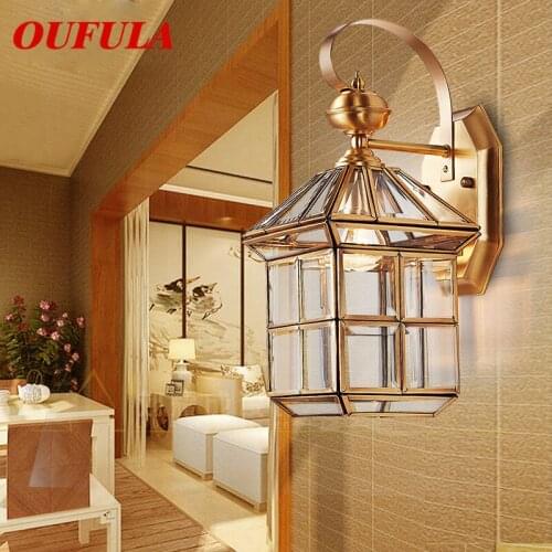 BROTHER Modern Wall Lamps Brass Sconce Outdoor Waterproof Contemporary Decorative for Balcony Courtyard Corridor Villa Duplex