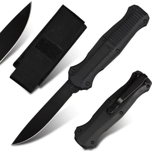 BM013 D2 Steel Automatic Outdoor Tactical Survival Knife Camping Hunting Multifunctional Pocket Double Action EDC Tool for Men