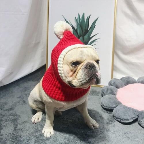 Knitted Pet Hat Christmas Dog Cap Winter Warm Dog Hats for Dogs Cats Accessories Wool French Bulldog Caps for Dogs New Year Hats