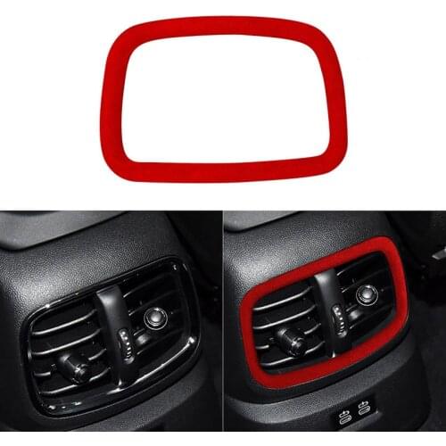 Suede Car Interior Rear Air Outlet Decoration Frame Cover Trim Sticker for BMW MINI F60 2018-2020 Auto Styling Accessories