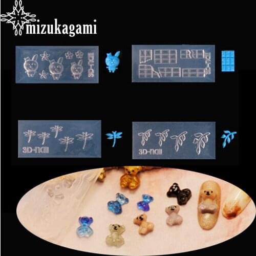 1pcs UV Resin Jewelry Liquid Silicone Mold Animals Rabbit Dragonfly Leaves Resin Charms Molds For DIY Decorate Making Jewelry