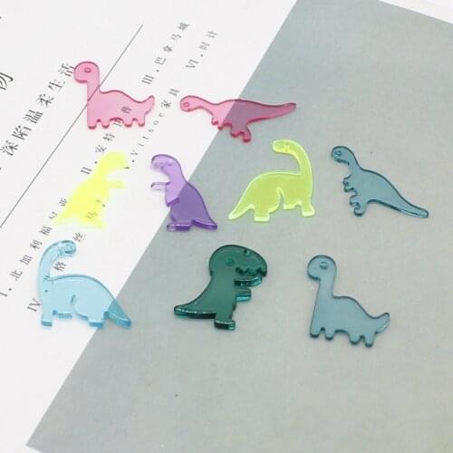 10 kinds of cute dinosaur animal boy girl mobile phone bag pendant diy handmade earring jewelry, acrylic jewelry accessories