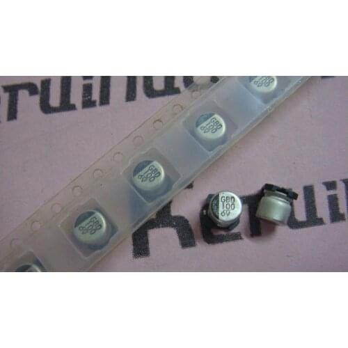 100pcs 100uF 6.3V S series 6.3x5.4mm Original 6.3V100uF SMD Aluminum Electrolytic Capacitor