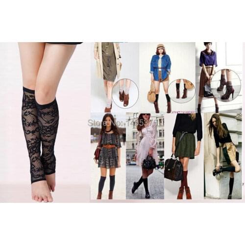 120pairs/lot fashion lace slim leg leg warmer boot sock cuff