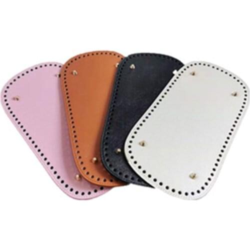 30*15 Diy Handmade Woven Bag Hardware Leather Accessories Pu Cross Pattern Bottom Diy Bag Pu Leather Oval Bag Accessories