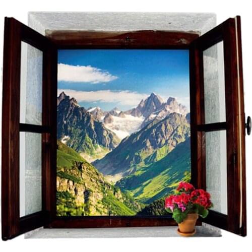 3D Removable Wall Stickers Home Room Art Decals 70 x 50cm - Snow Mountain