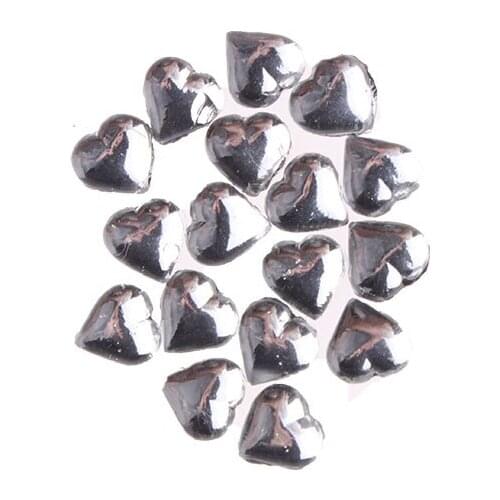 50Ppcs 7mm DIY Bulk Heart Rhinestone Applique Glue Flatback Nail Art Rhinestones For Clothes Bridal Crystal Trim Decorations