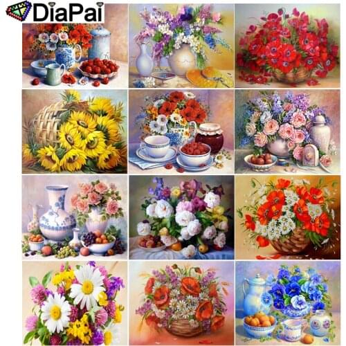 DIAPAI 5D DIY Diamond Painting 100% Full Square/Round Drill "Flower landscape" 3D Embroidery Cross Stitch Home Decor
